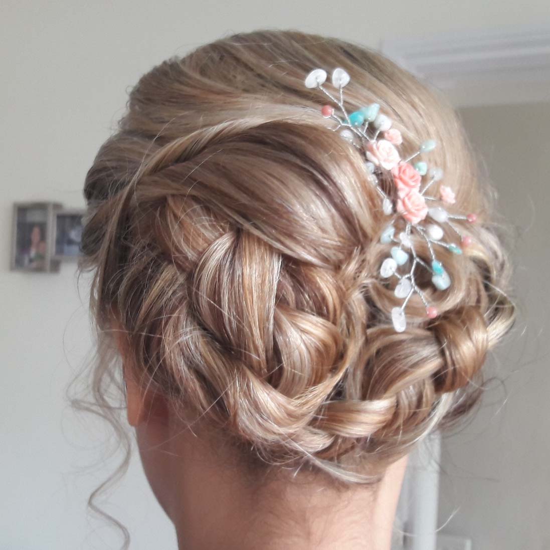 Blonde bridal hairstyle